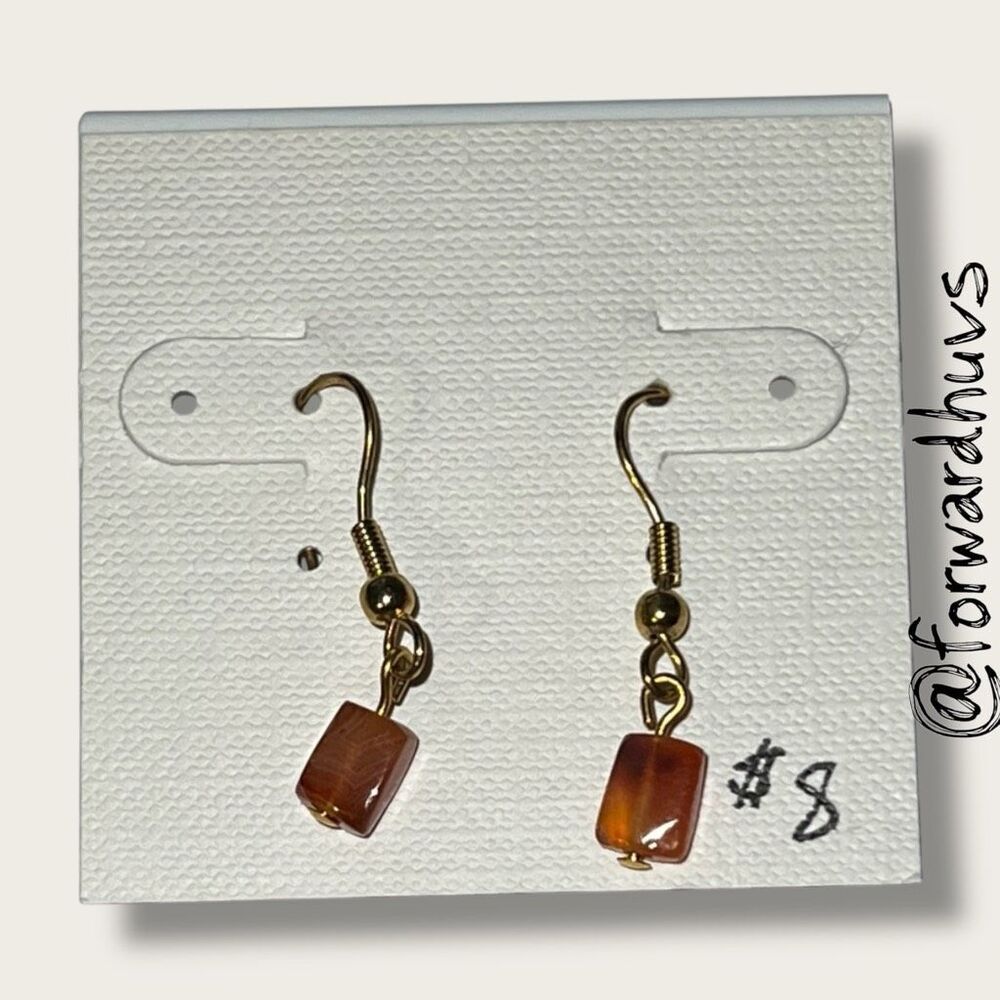 Bundle Sale 3 for $15 | Handcrafted Glass Dangle Earrings - Picture 3 of 8